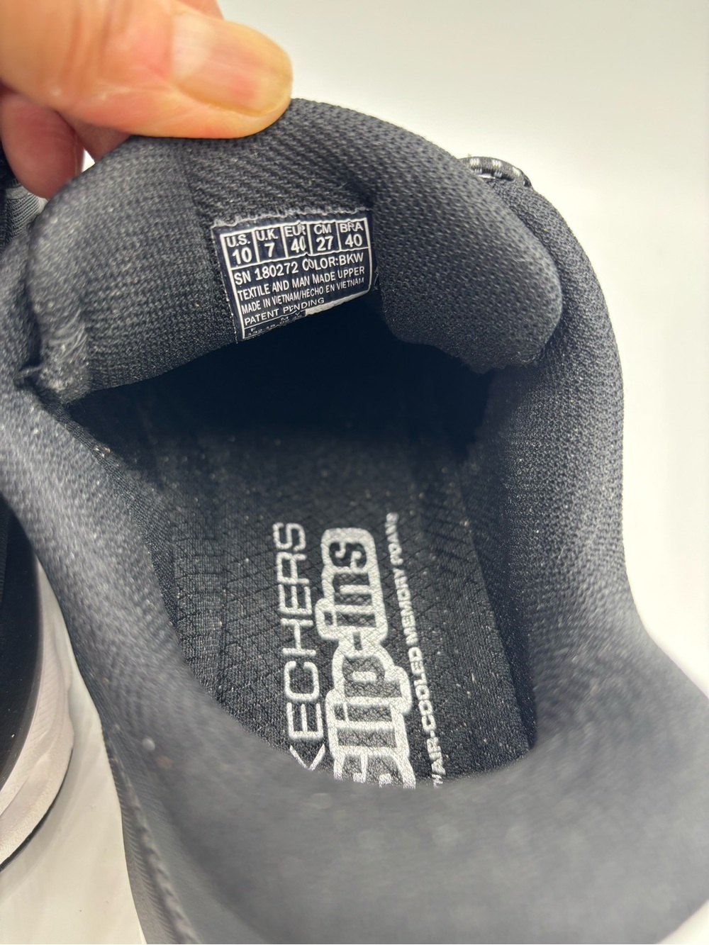 Skechers Women's Black and White Glide-Step Adventure Slip-On Sneakers - Picture 7 of 9